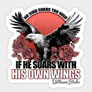 William Blake's flying quote design Sticker